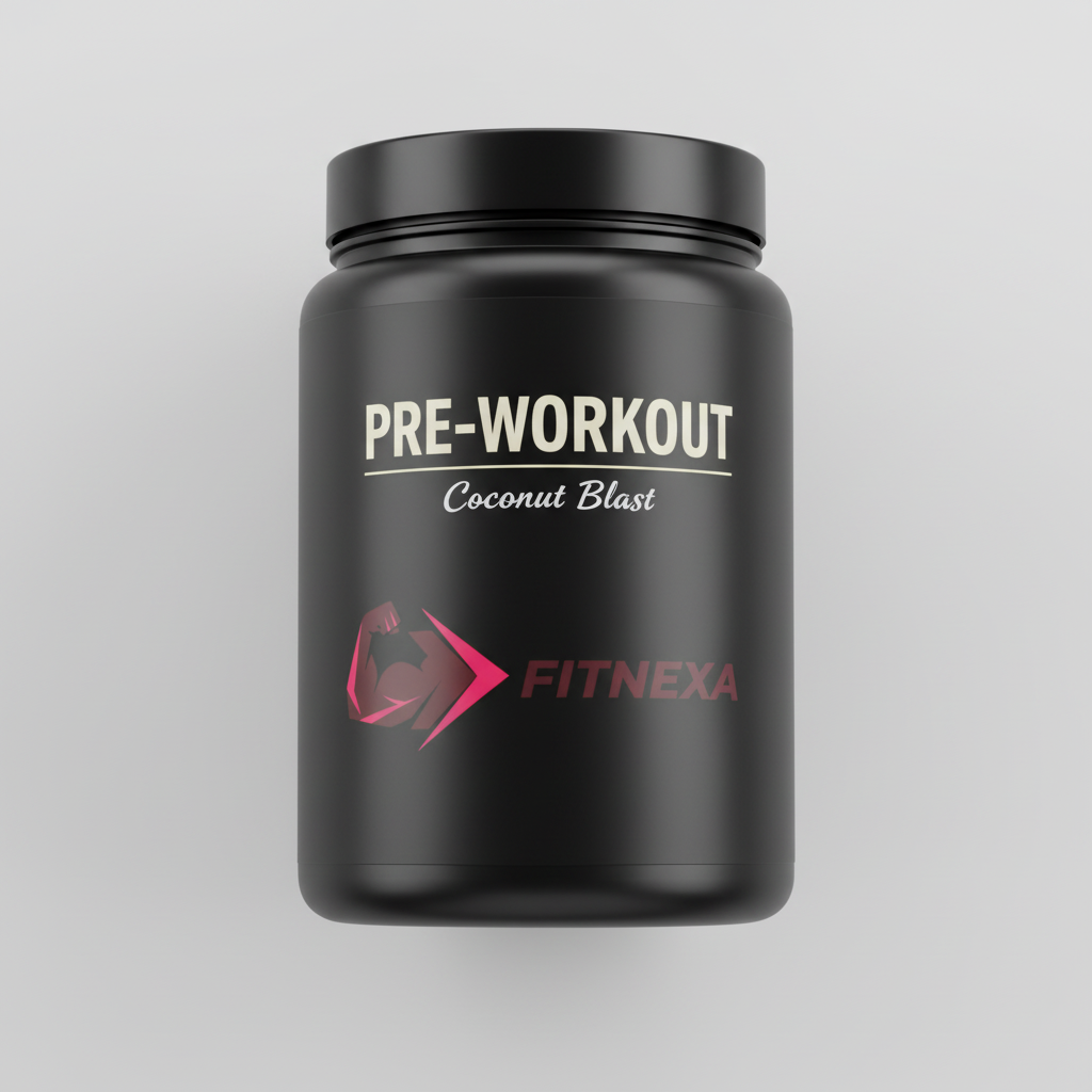 FITNEXA PRE-WORKOUT Coconut Blast – Top Perspective