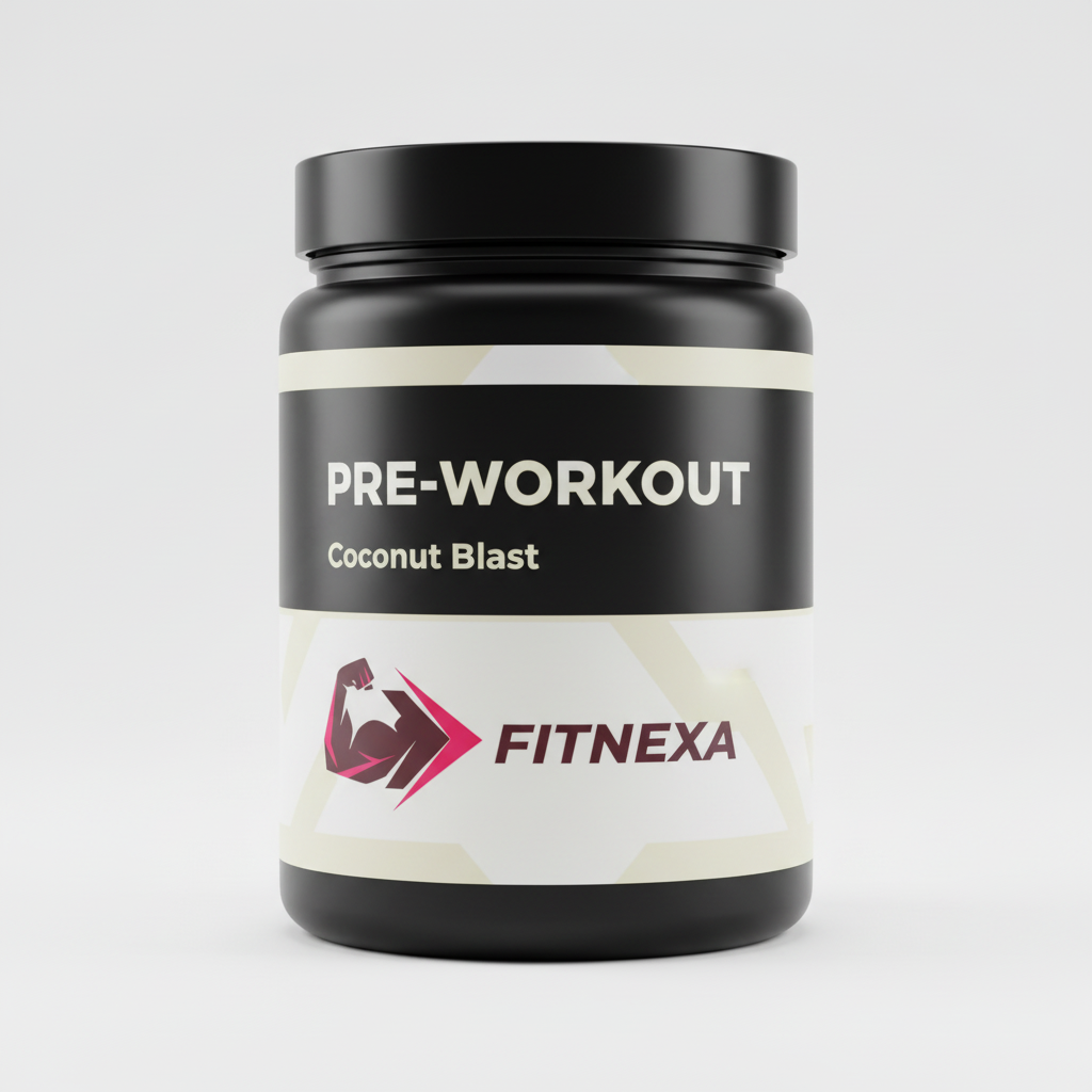 FITNEXA PRE-WORKOUT Coconut Blast – 45 Degree Angle