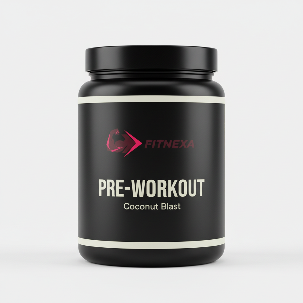 FITNEXA PRE-WORKOUT Coconut Blast – Front View